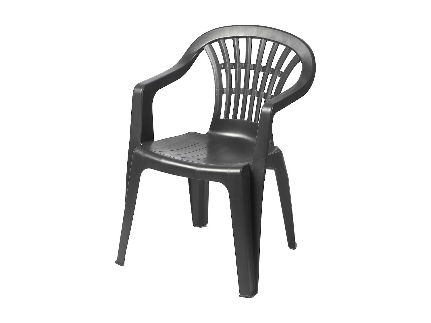 Chaise de jardin en plastique haute qualité gris anthracite – Dimensions 55x60x81 cm