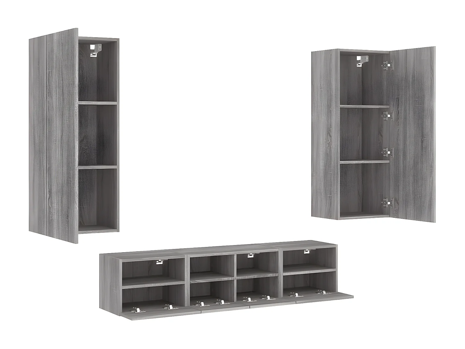 Ensemble de meuble TV 5 pcs sonoma gris bois d'ingénierie WET2563