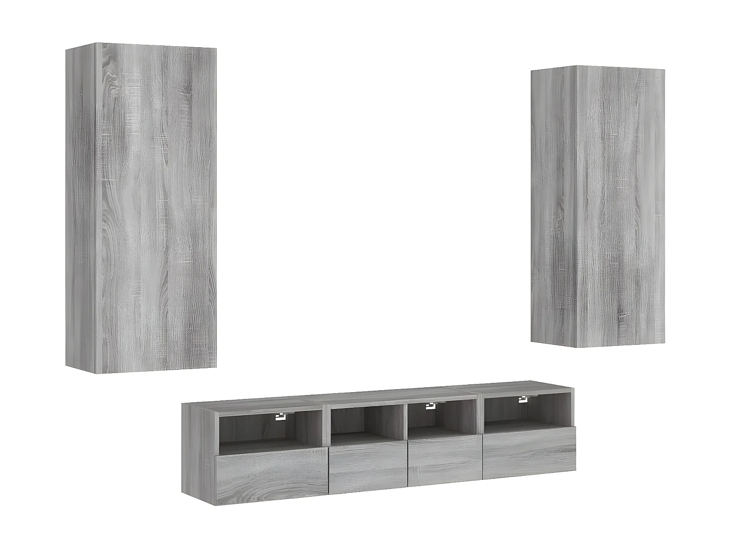 Ensemble de meuble TV 5 pcs sonoma gris bois d'ingénierie WET2563