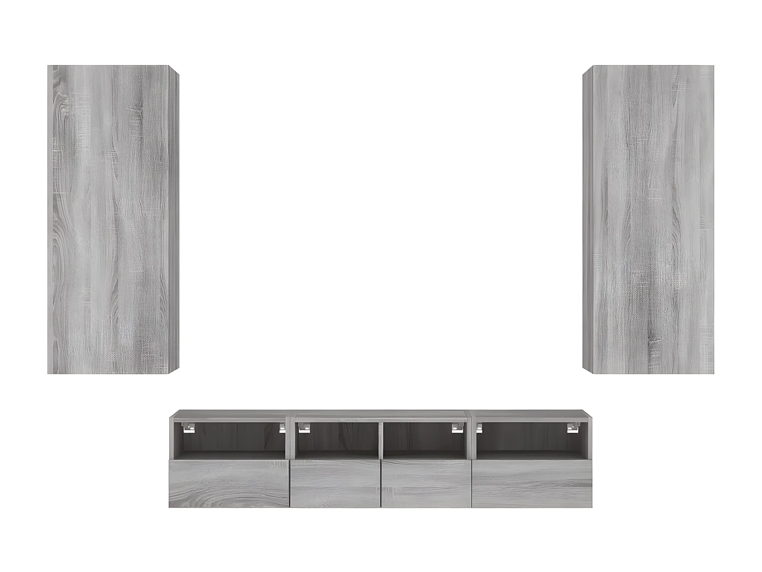 Ensemble de meuble TV 5 pcs sonoma gris bois d'ingénierie WET2563