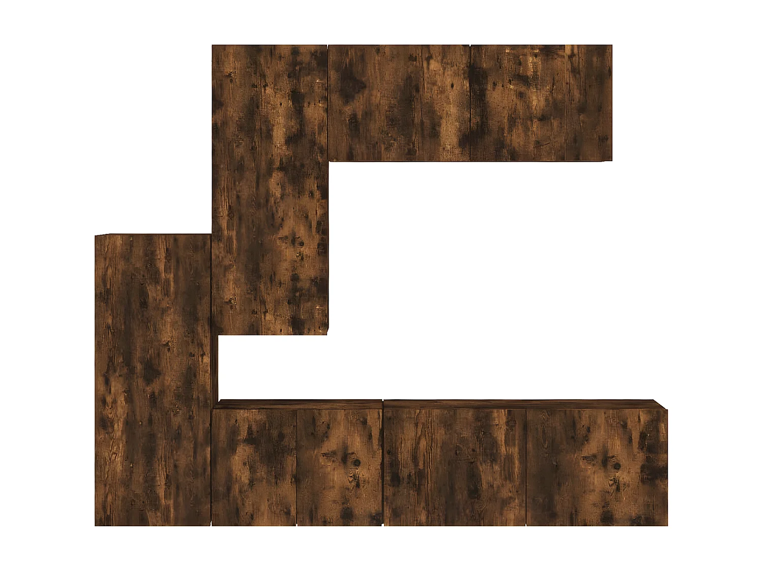 Ensemble de meuble TV 5 pcs chêne fumé bois d'ingénierie WET7238