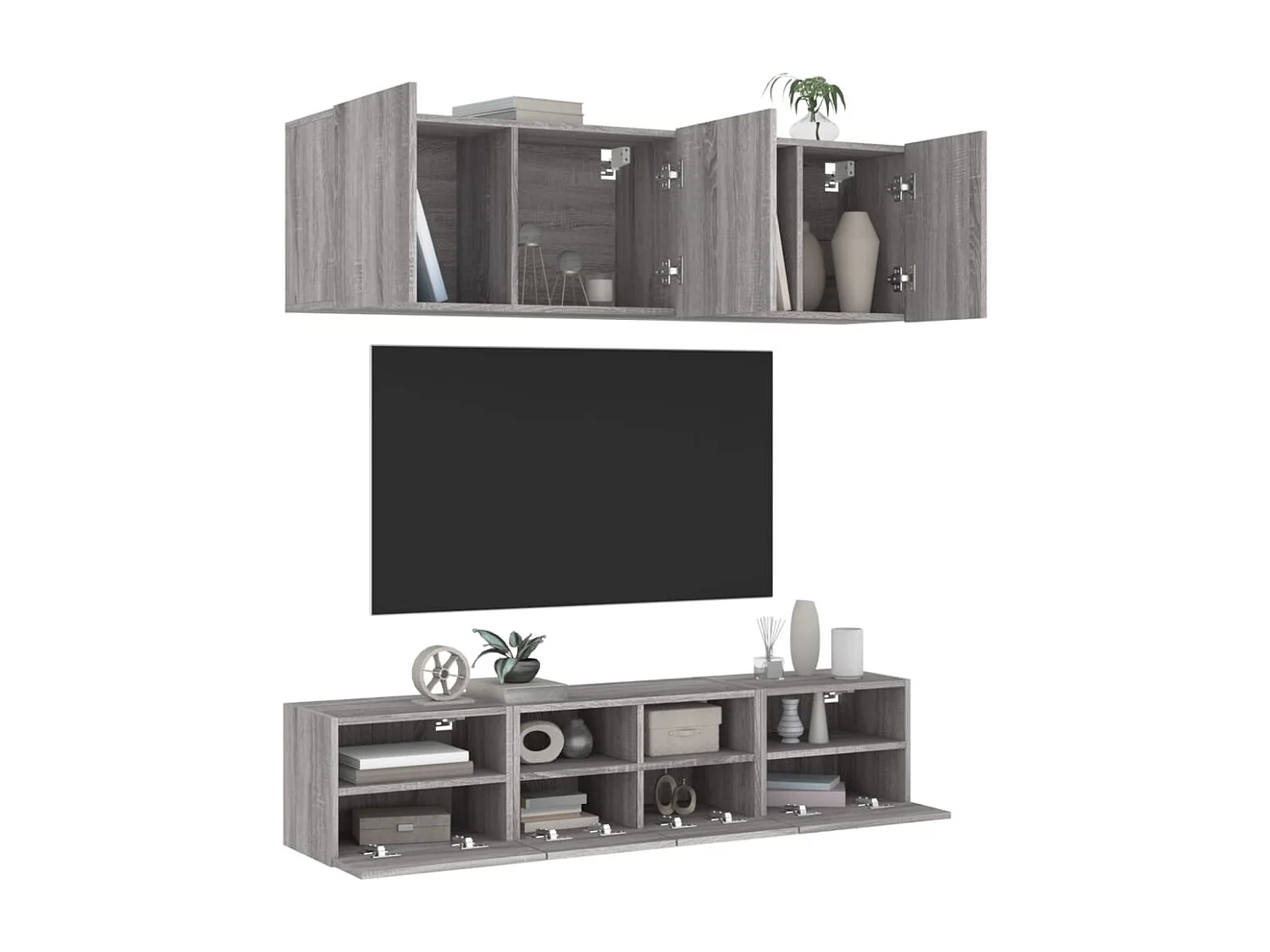 Ensemble de meuble TV 5 pcs sonoma gris bois d'ingénierie WET9801