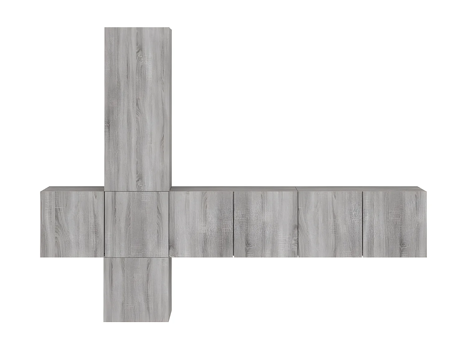 Ensemble de meuble TV 5 pcs sonoma gris bois d'ingénierie WET3883