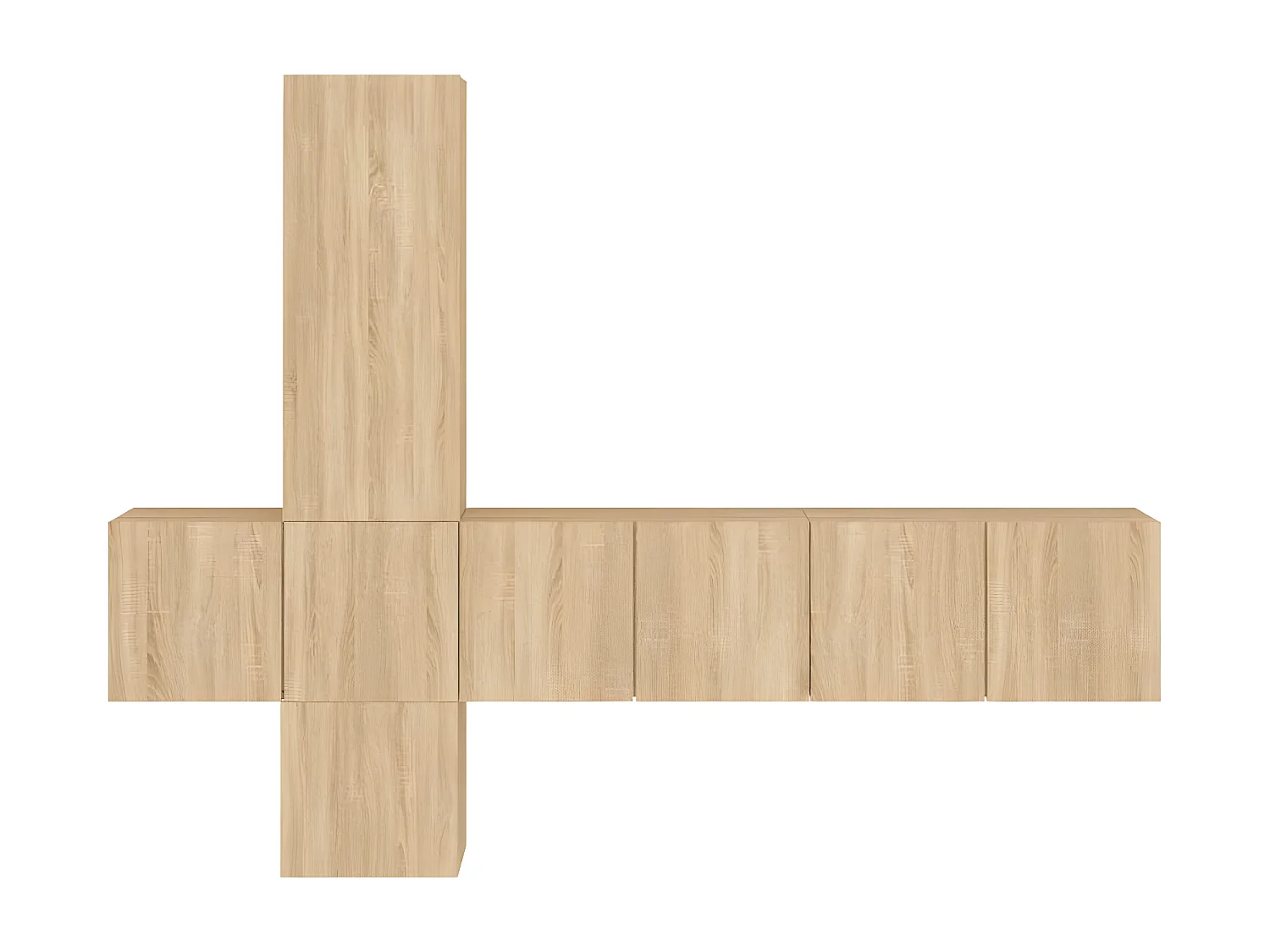 Ensemble de meuble TV 5 pcs chêne sonoma bois d'ingénierie WET2503