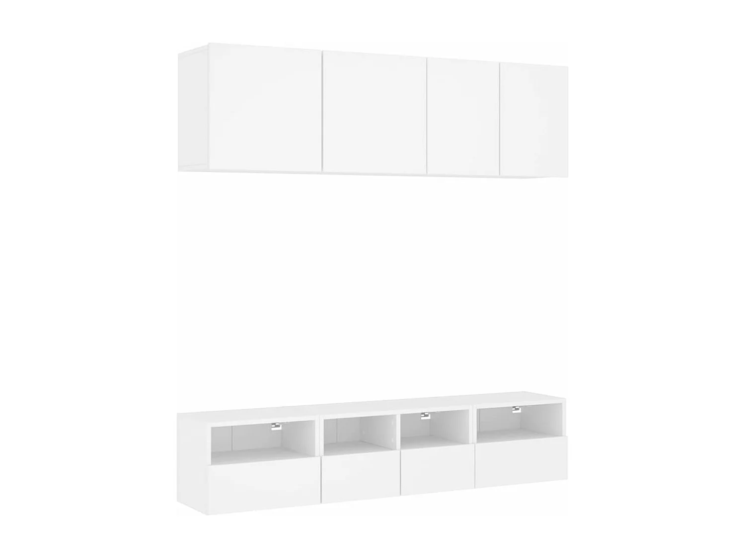 Ensemble de meuble TV 5 pcs blanc bois d'ingénierie WET2941
