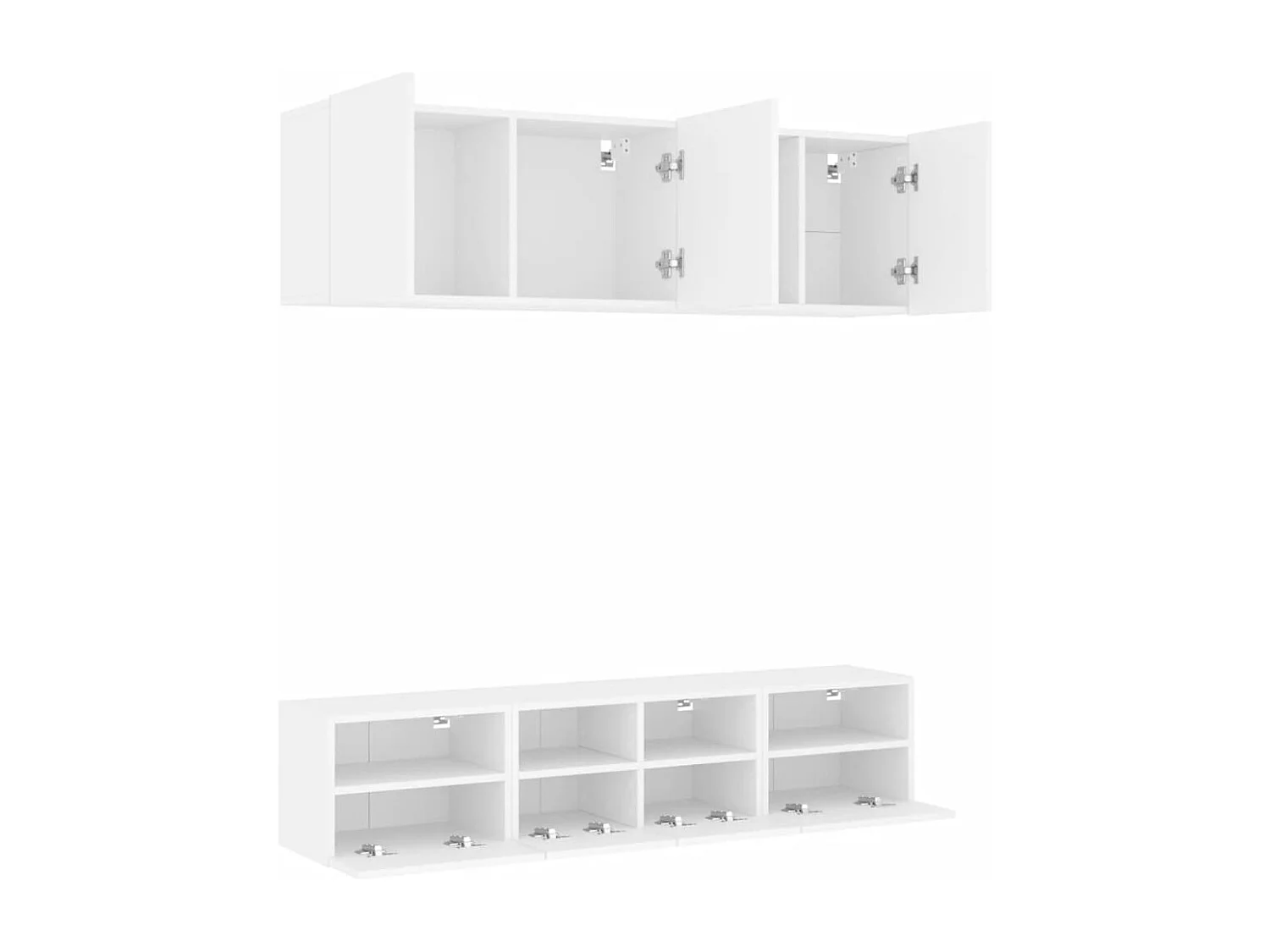 Ensemble de meuble TV 5 pcs blanc bois d'ingénierie WET2941