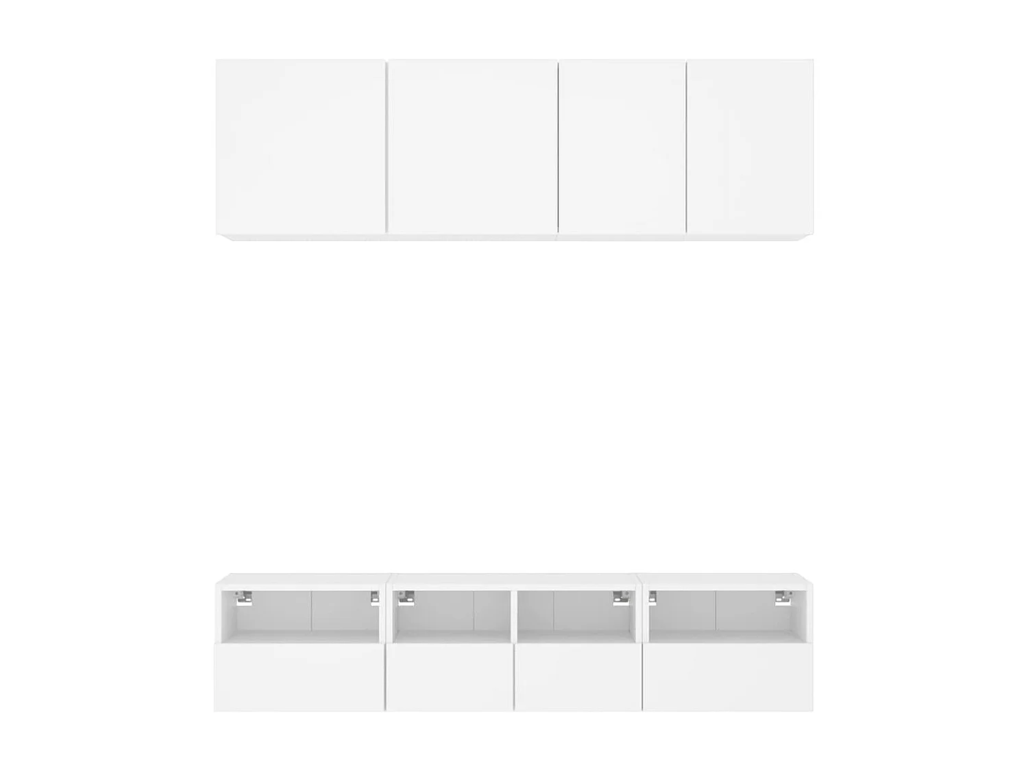 Ensemble de meuble TV 5 pcs blanc bois d'ingénierie WET2941