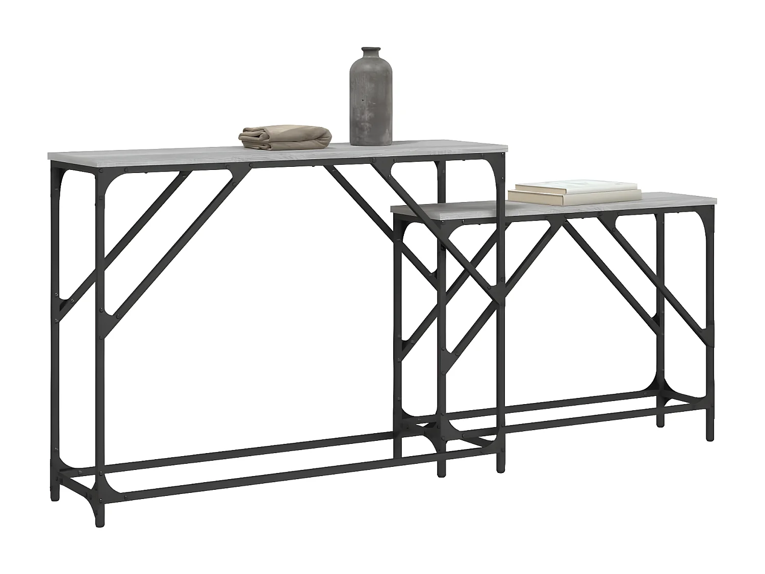 Tables console gigognes 2 pcs sonoma gris bois d'ingénierie GHR88397