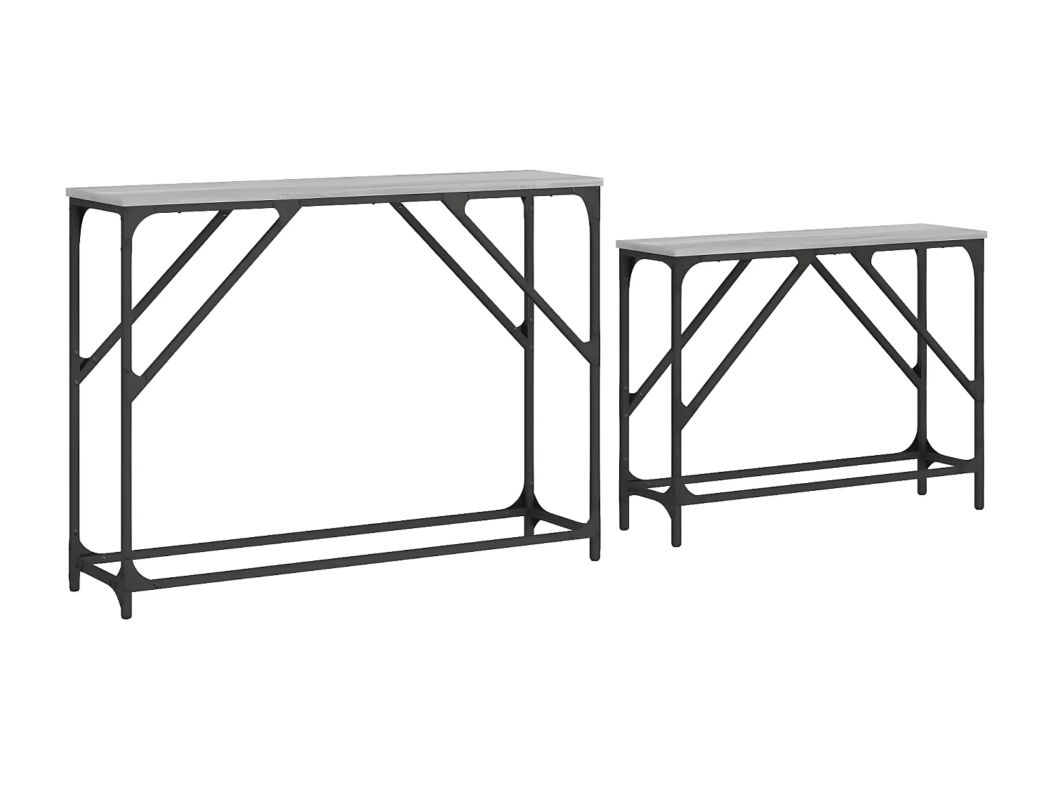 Tables console gigognes 2 pcs sonoma gris bois d'ingénierie GHR88397