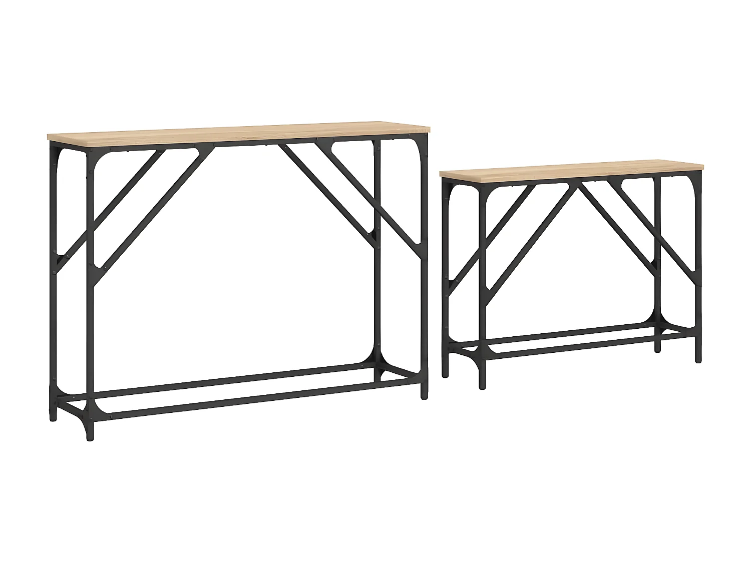 Tables console gigognes 2 pcs chêne sonoma bois d'ingénierie GHR35626