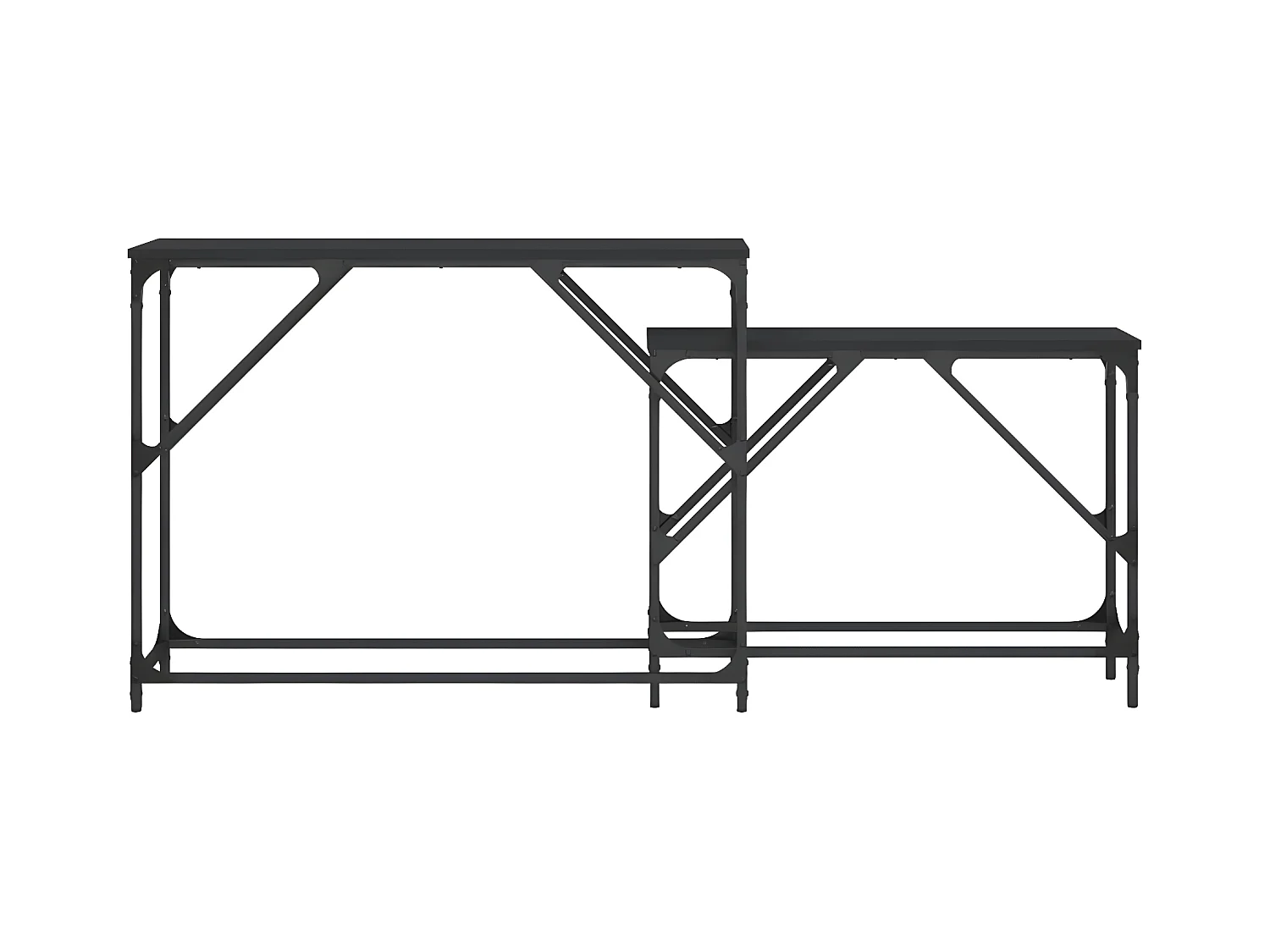 2er-set-Konsolentisch,Flurtische Schwarz Holzwerkstoff -gkd547174