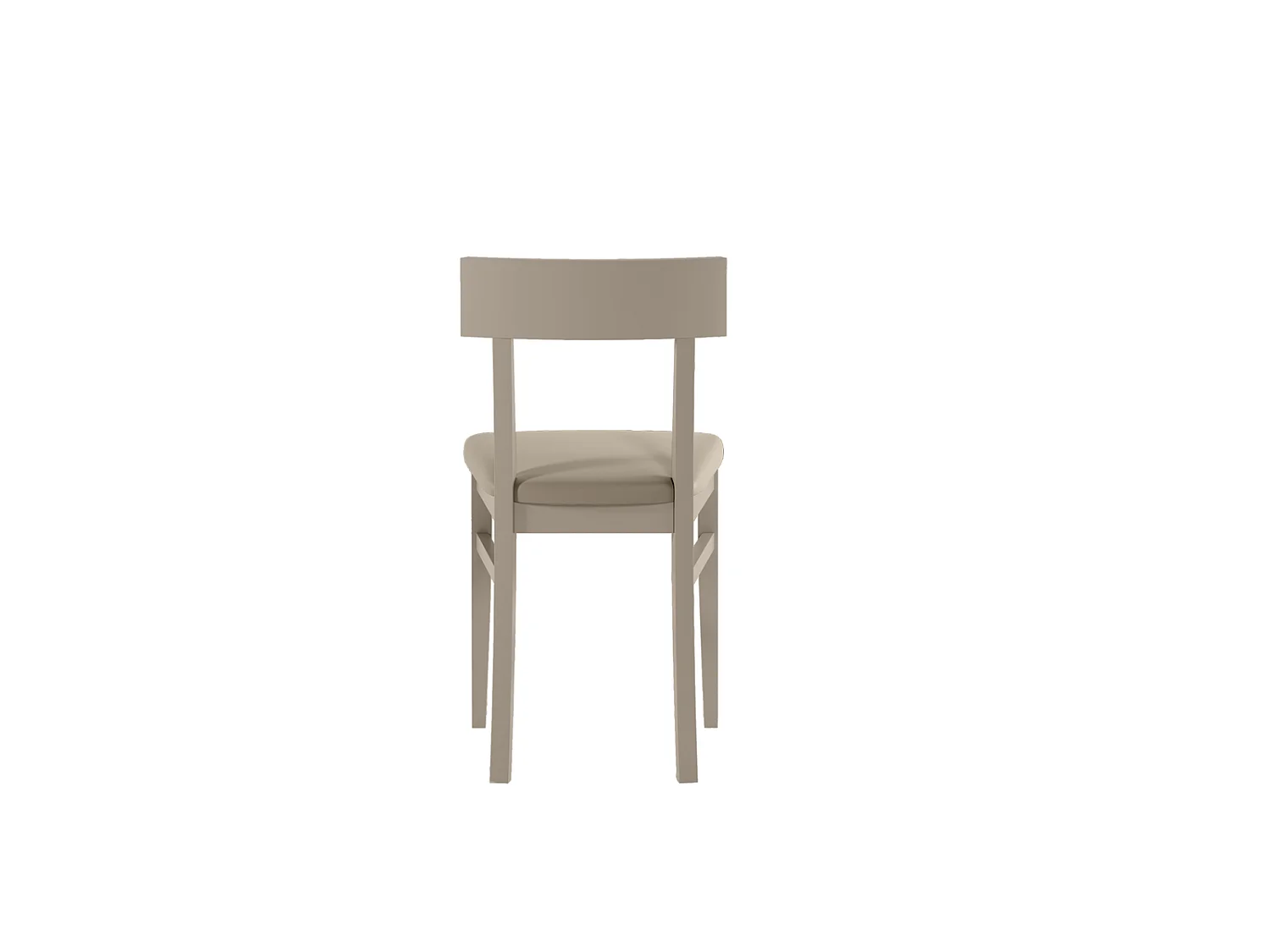 Monaco Chaise en éco-cuir en bois laqué gris tourterelle 2 pcs