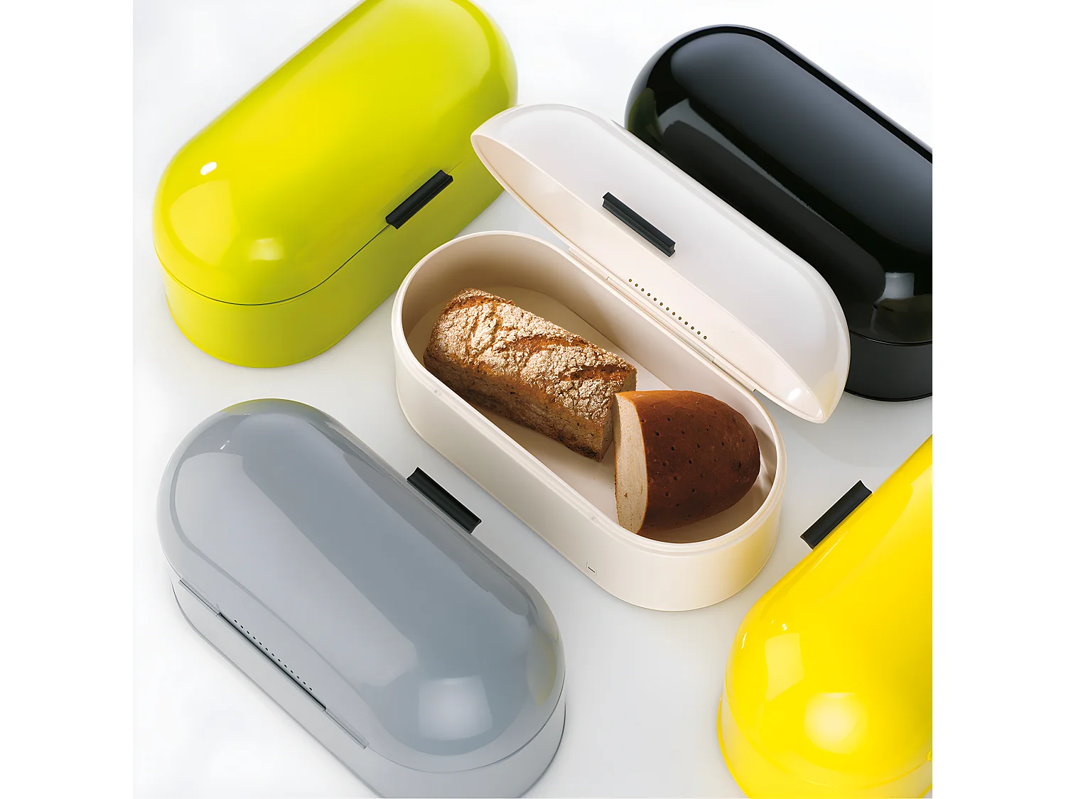 Boite à pain Friscolino gris clair 44x21 cm