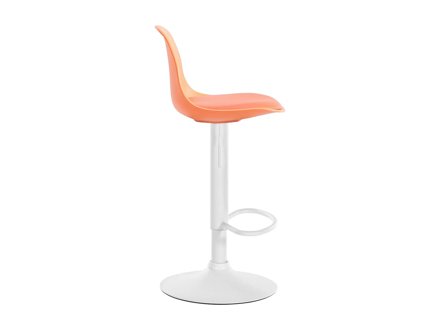 Tabouret de bar - Plastique & Métal - Orange - Kiel