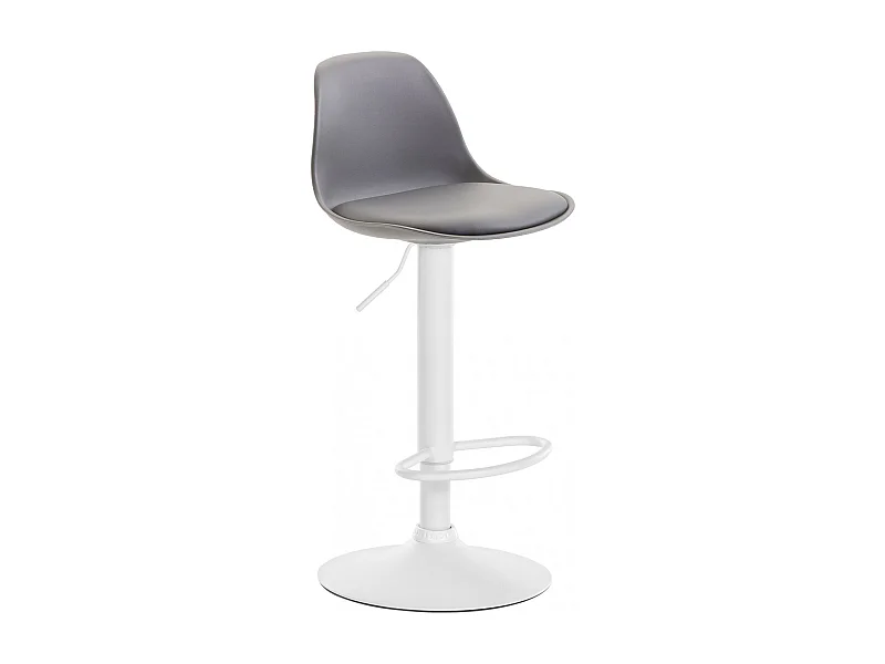 Tabouret de bar - Plastique & Métal - Gris - Kiel
