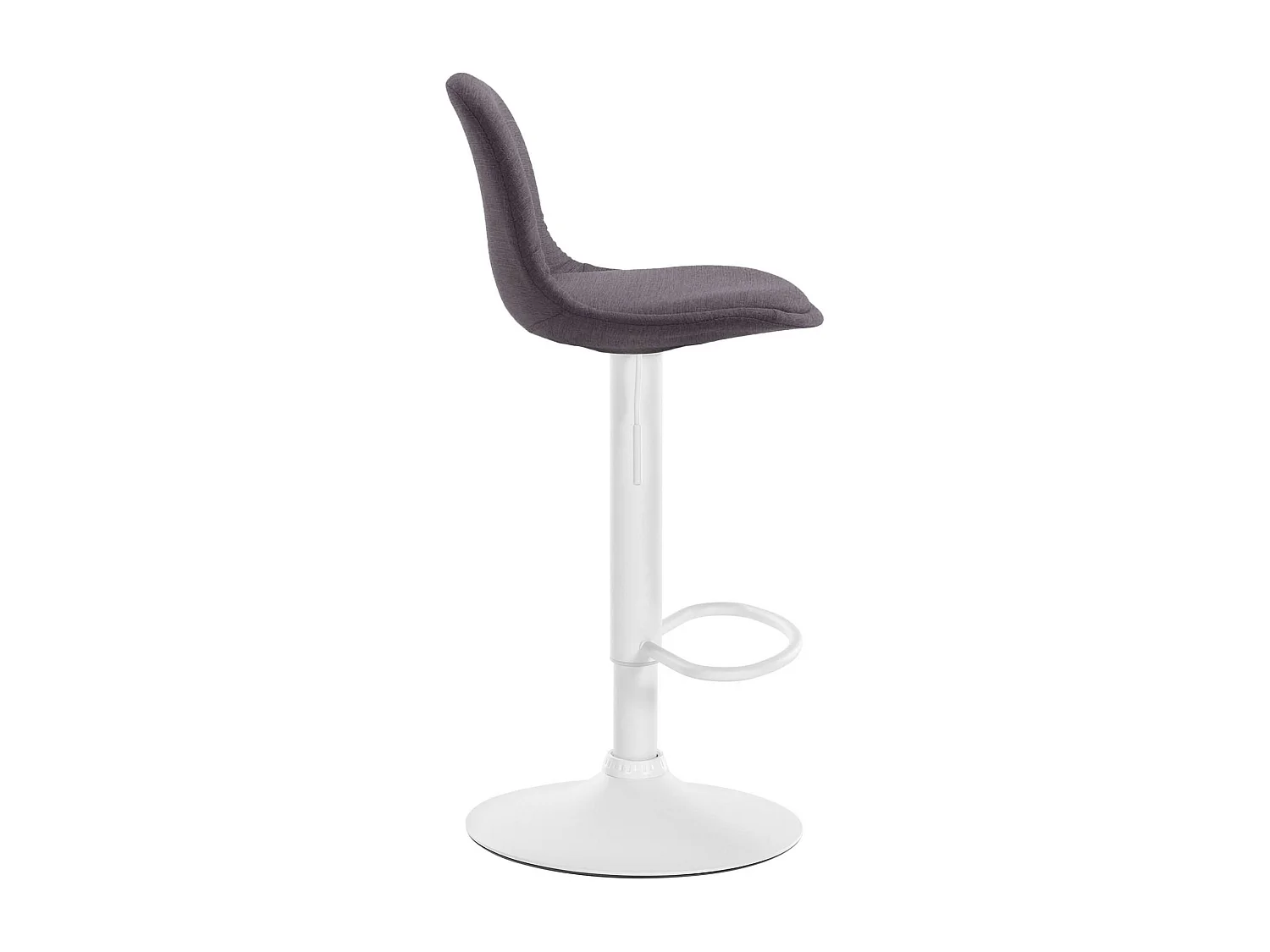 Tabouret de bar - Tissu & Métal - Gris foncé - Kiel