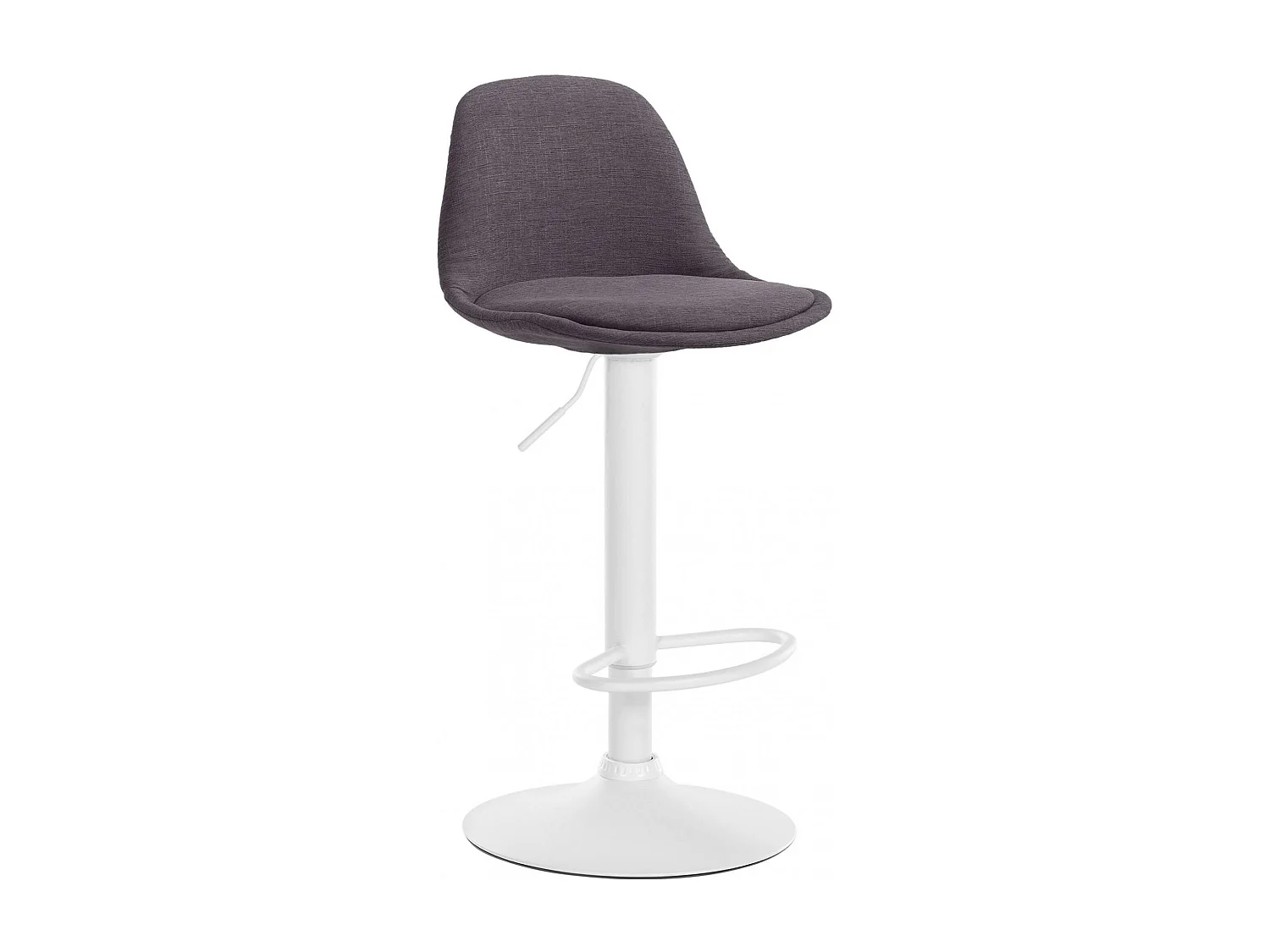 Tabouret de bar - Tissu & Métal - Gris foncé - Kiel