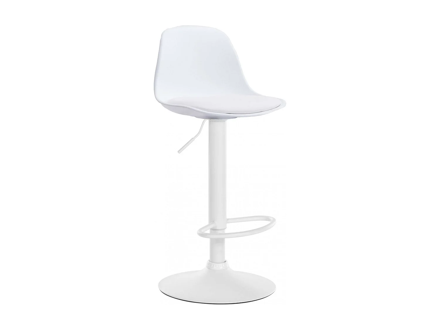Tabouret de bar - Plastique & Métal - Blanc - Kiel
