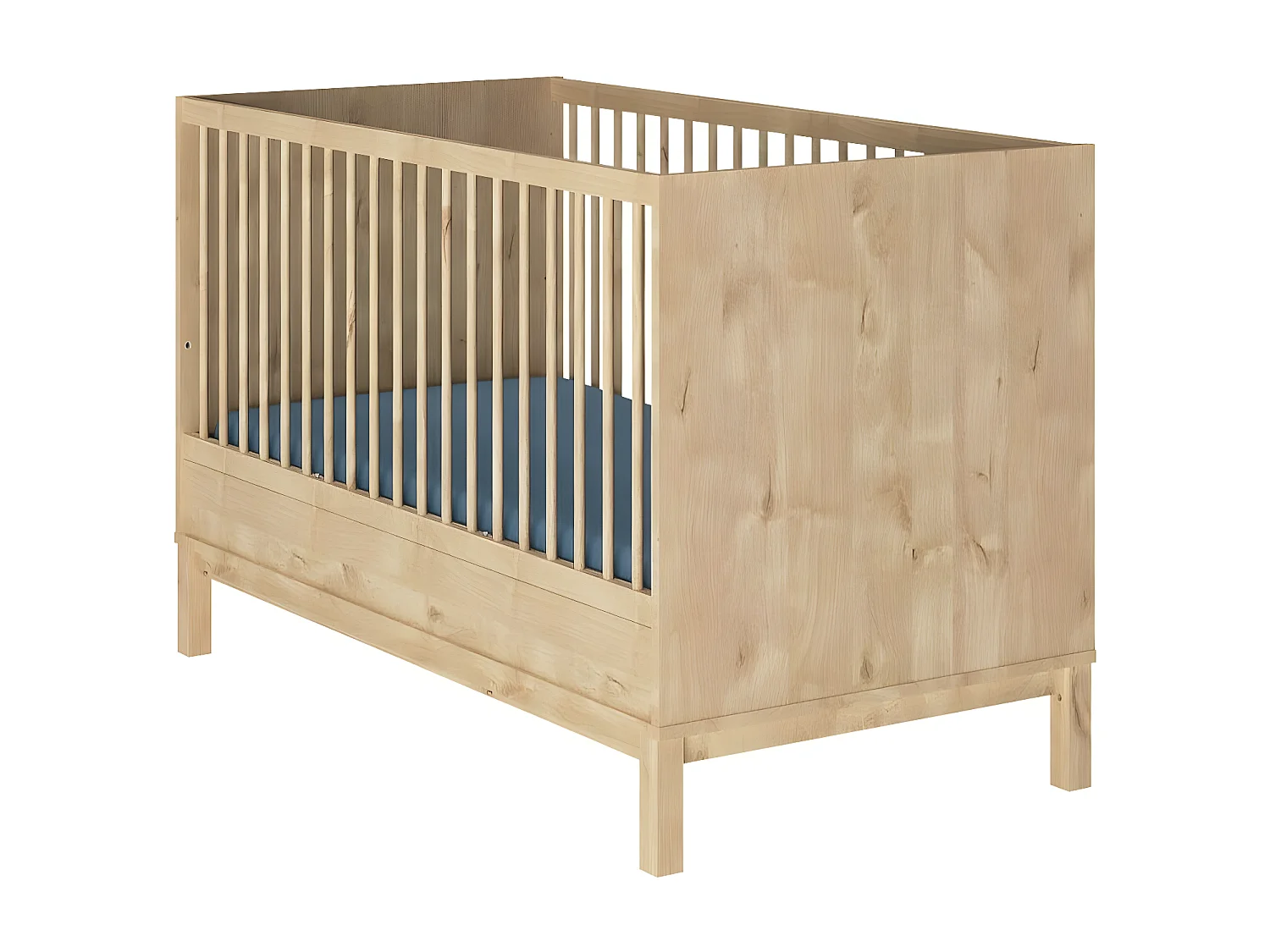 Pack lit bébé évolutif avec matelas 70x140 cm panneaux de fibres bois KIWI