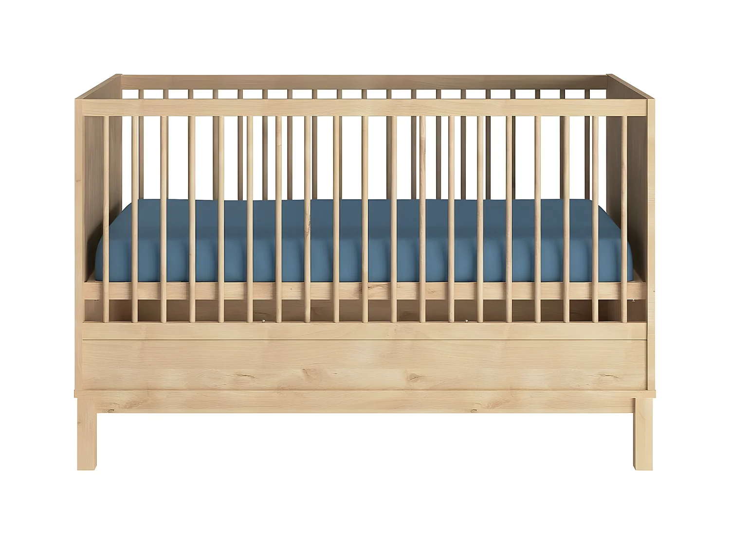 Pack lit bébé évolutif avec matelas 70x140 cm panneaux de fibres bois KIWI