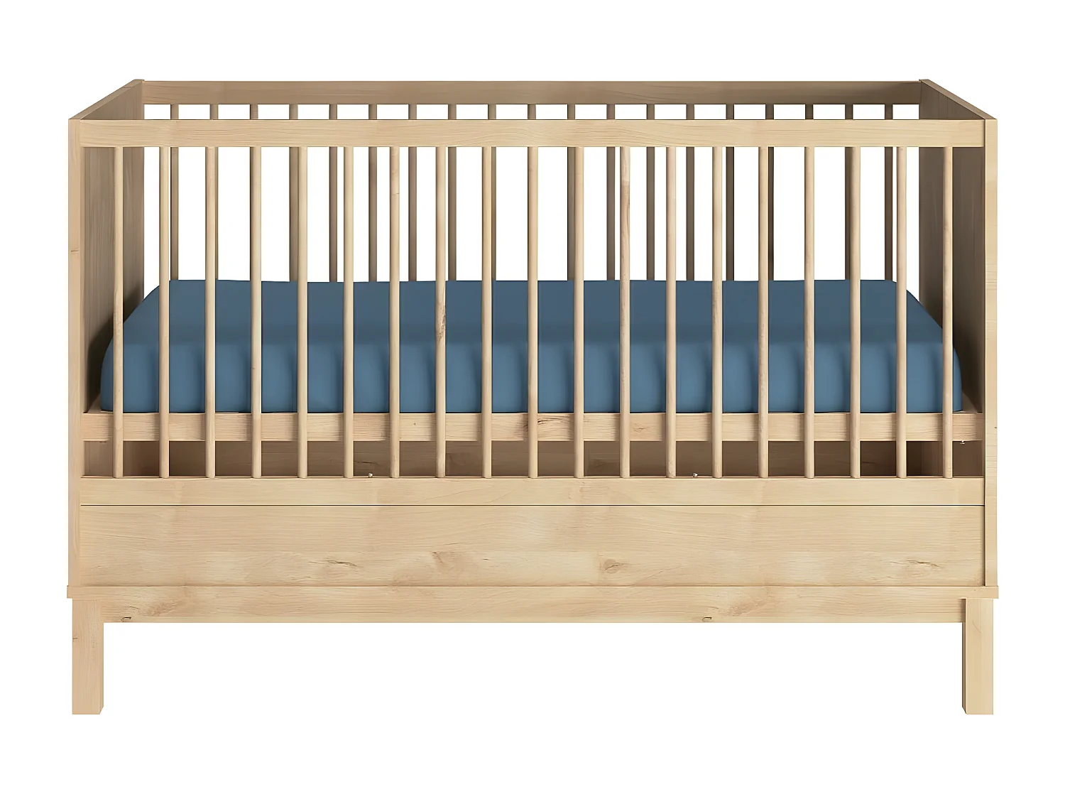 Pack lit bébé évolutif avec matelas 70x140 cm panneaux de fibres bois KIWI