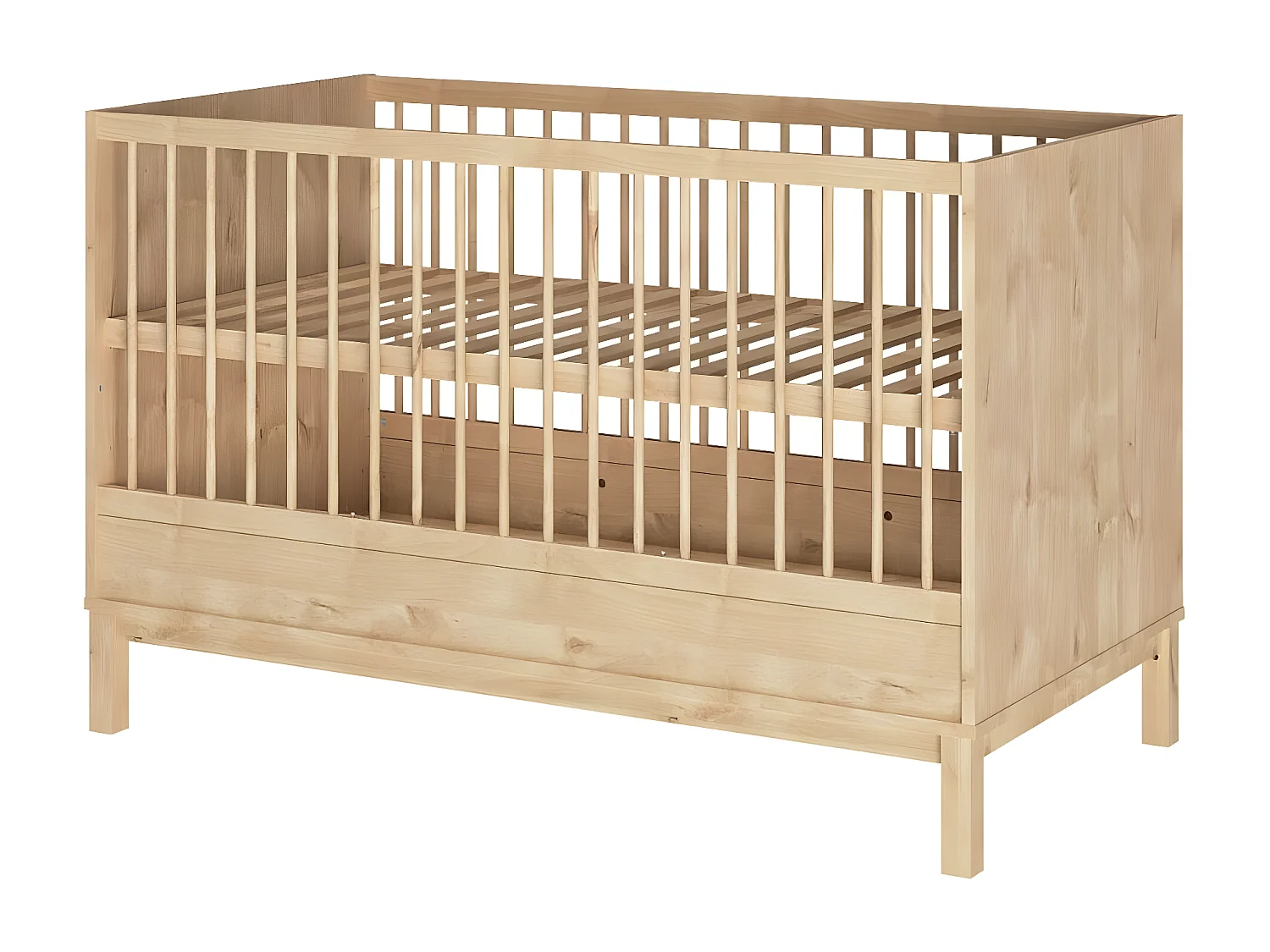 Pack lit bébé évolutif avec matelas 70x140 cm panneaux de fibres bois KIWI
