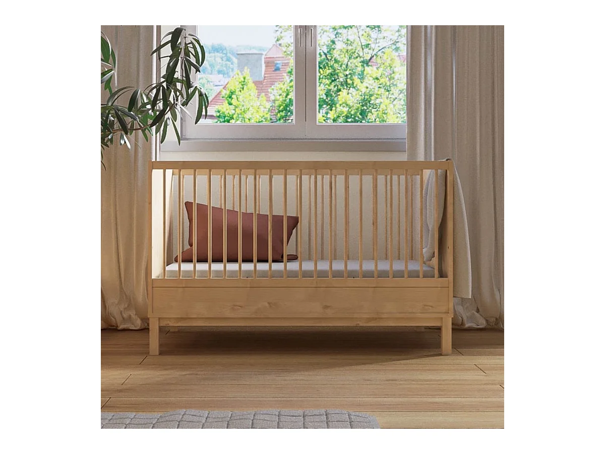 Lit bébé évolutif 70x140 cm panneaux de fibres bois KIWI