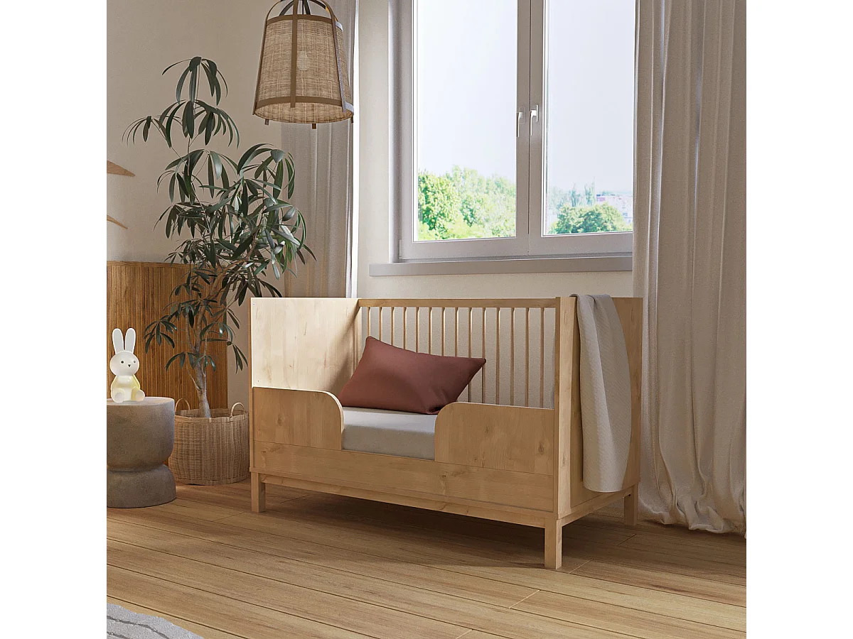 Lit bébé évolutif 70x140 cm panneaux de fibres bois KIWI