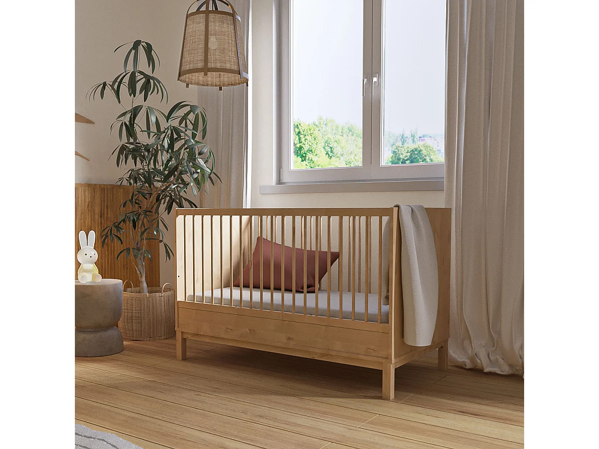 Lit bébé évolutif 70x140 cm panneaux de fibres bois KIWI