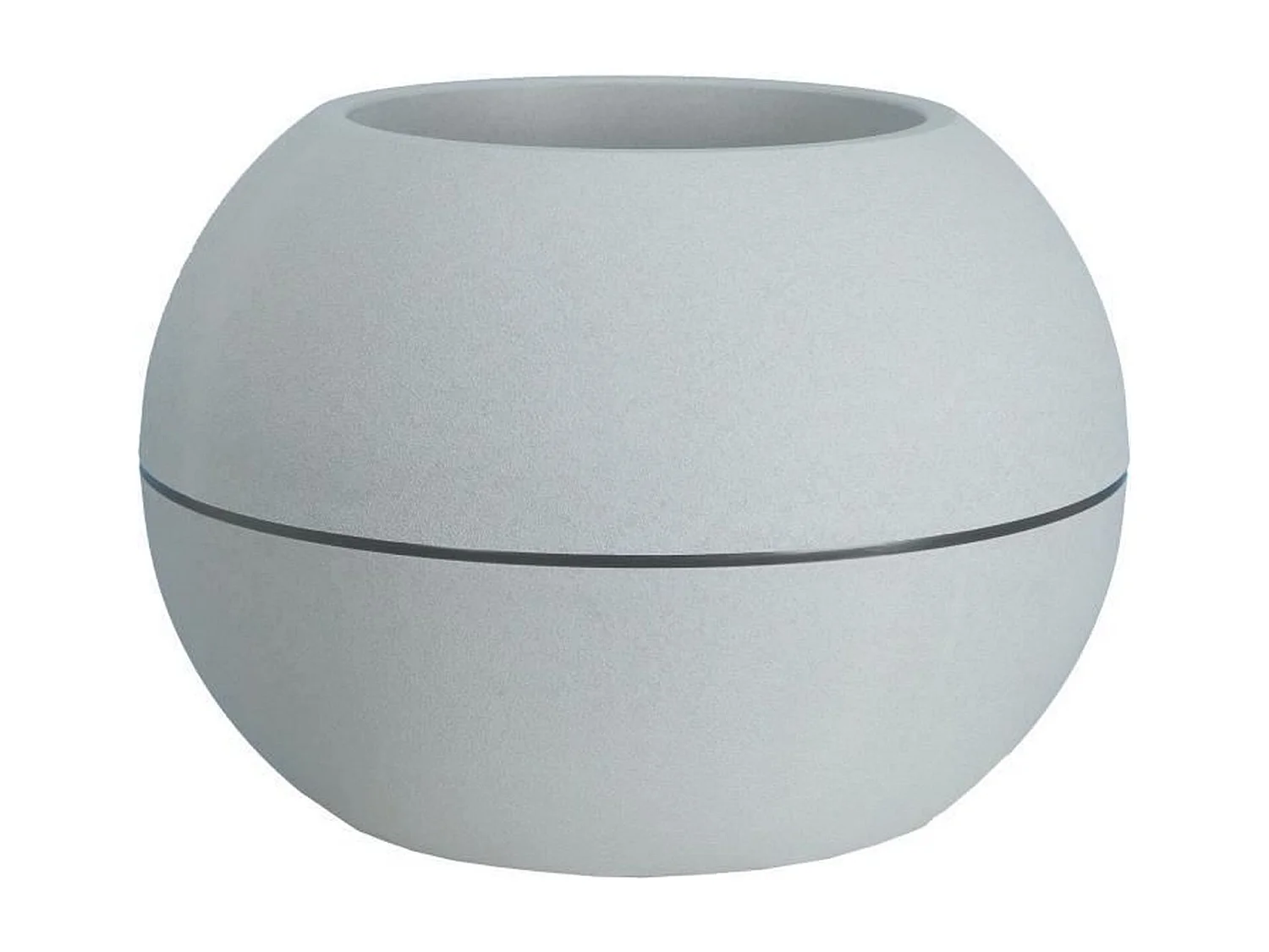 Blumentopf Kugel D40 aus grauem Polypropylen - RIVIERA