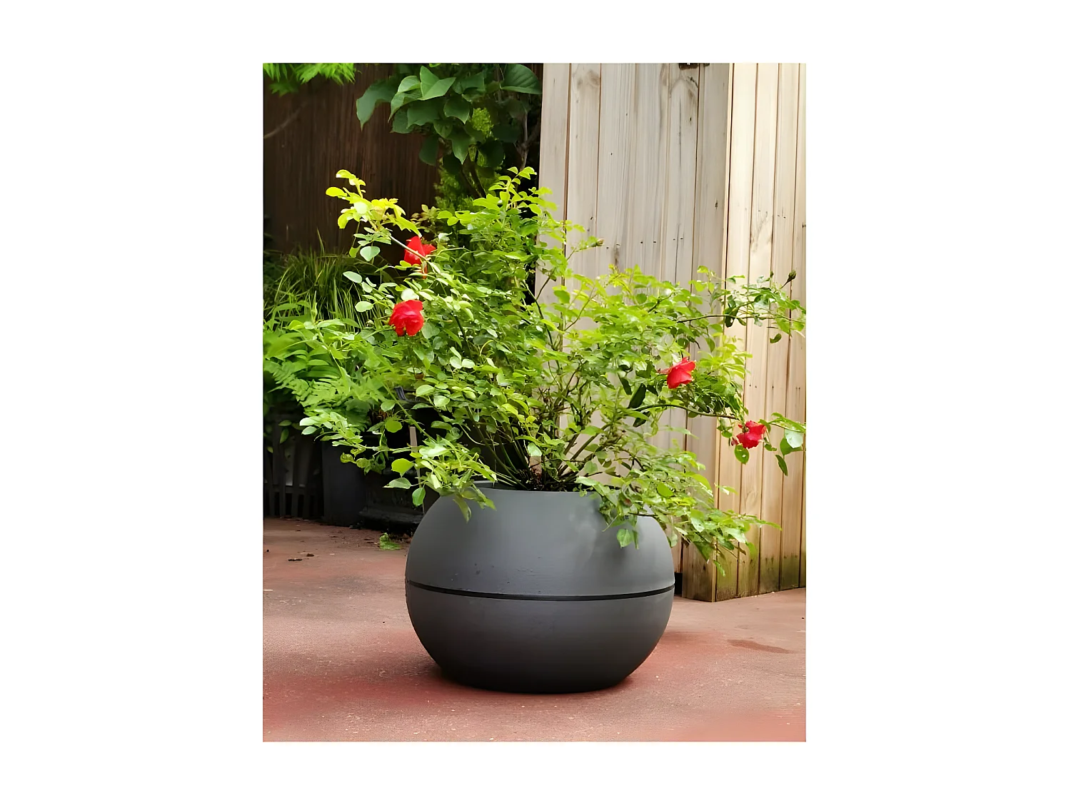 Pot de fleurs Boule - D40 - gris