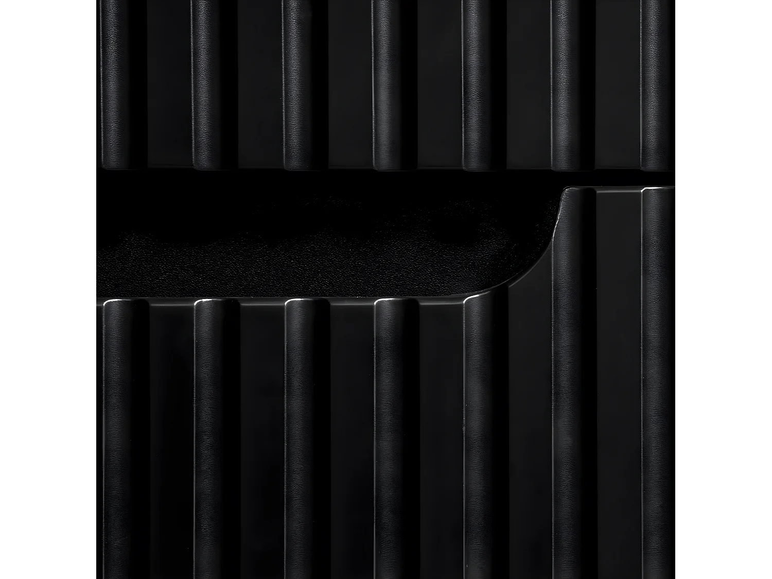 Meuble double vasque 140cm 5 portes Riva Noir et Bois