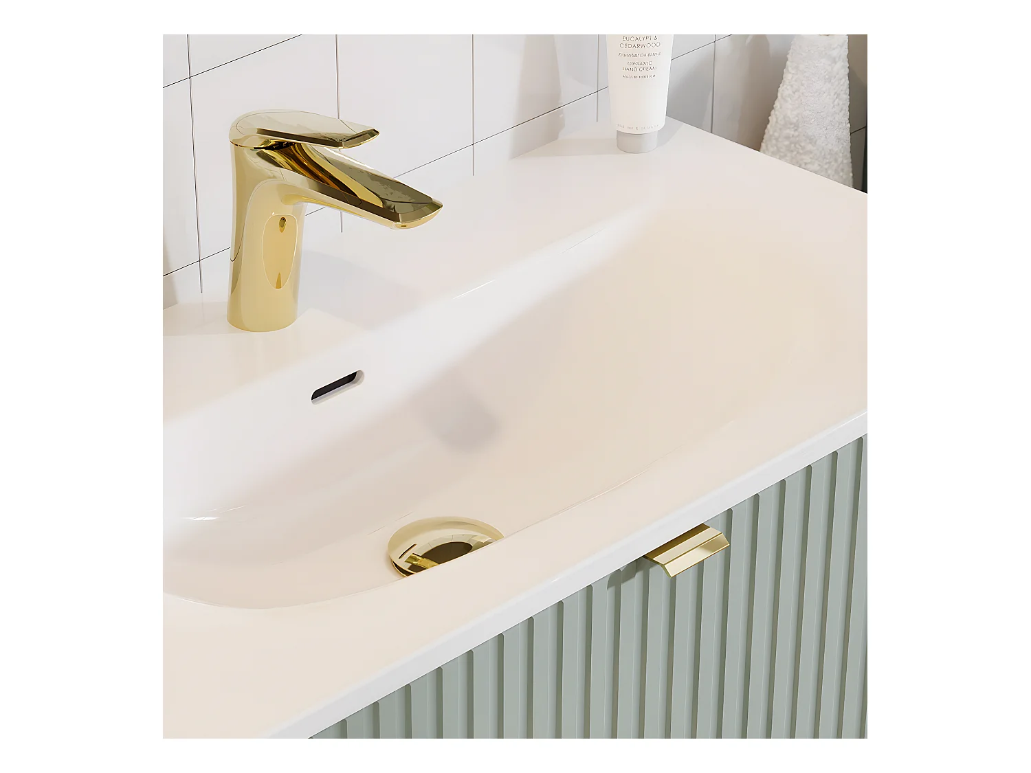 Meuble simple vasque encastrée 80cm 2 tiroirs Riva Noir