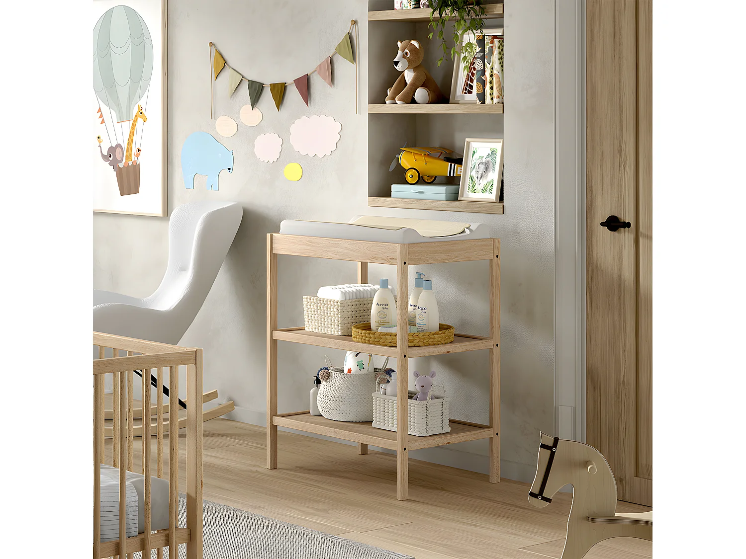 Table à langer Meryl Bois