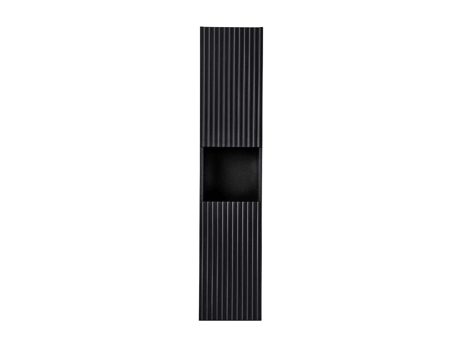 Riva Zwart en Hout 2-deurs 1-nis wandgemonteerde zuil