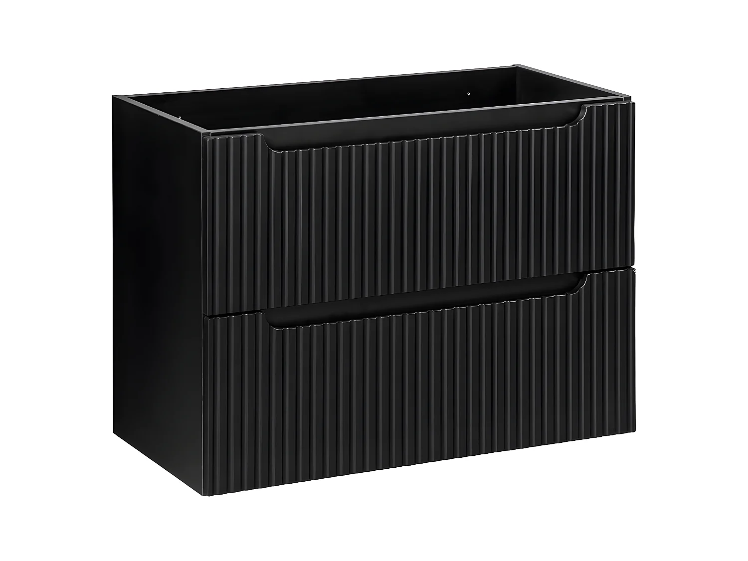 Meuble sous-vasque 80cm 2 tiroirs Riva Noir