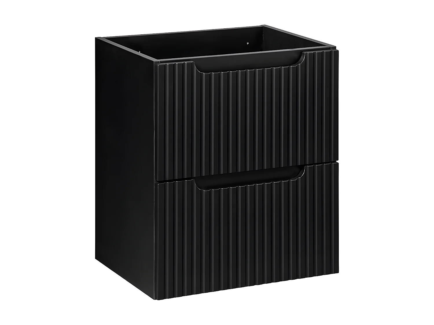 Onderbouw wastafel 50cm 2 lades Riva Zwart