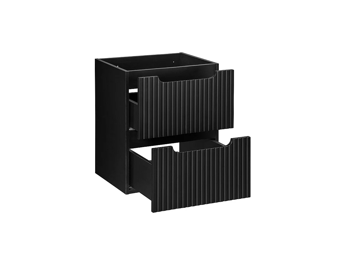 Meuble sous-vasque 50cm 2 tiroirs Riva Noir