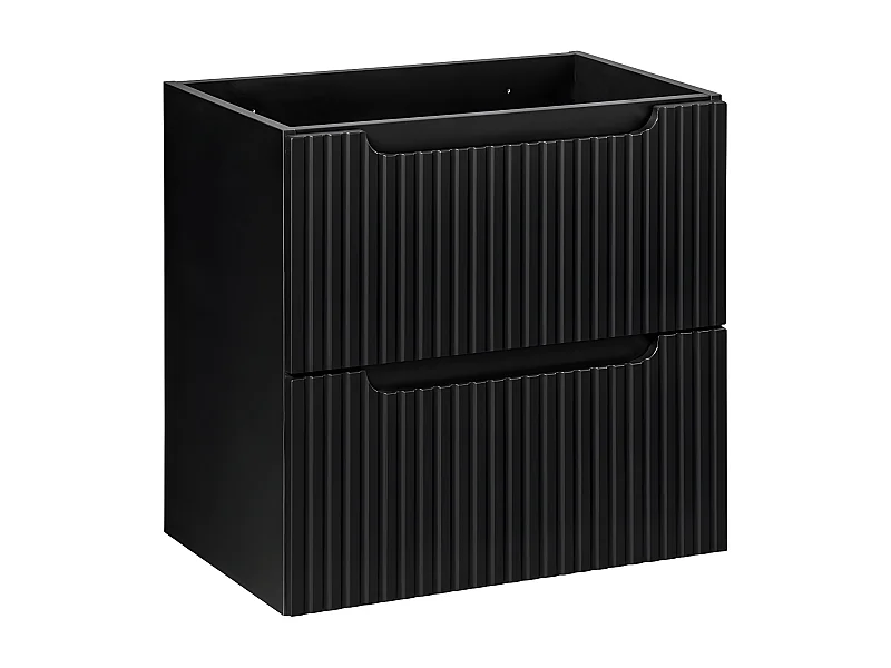 Meuble sous-vasque 60cm 2 tiroirs Riva Noir