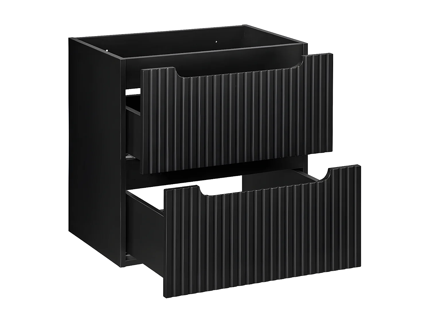 Meuble sous-vasque 60cm 2 tiroirs Riva Noir