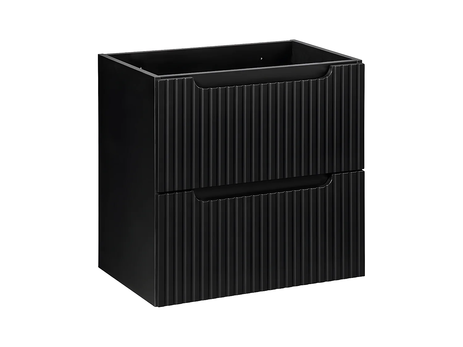 Meuble sous-vasque 60cm 2 tiroirs Riva Noir