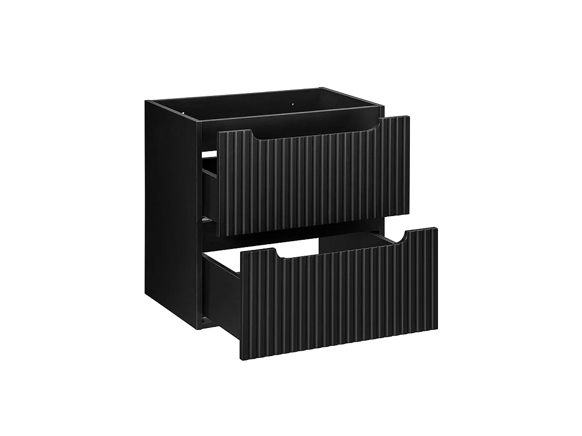 Meuble sous-vasque 60cm 2 tiroirs Riva Noir