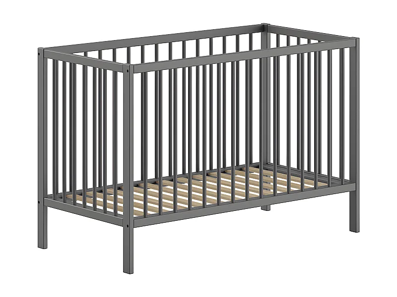 Lit bébé 60x120 sommier inclus Meryl Anthracite