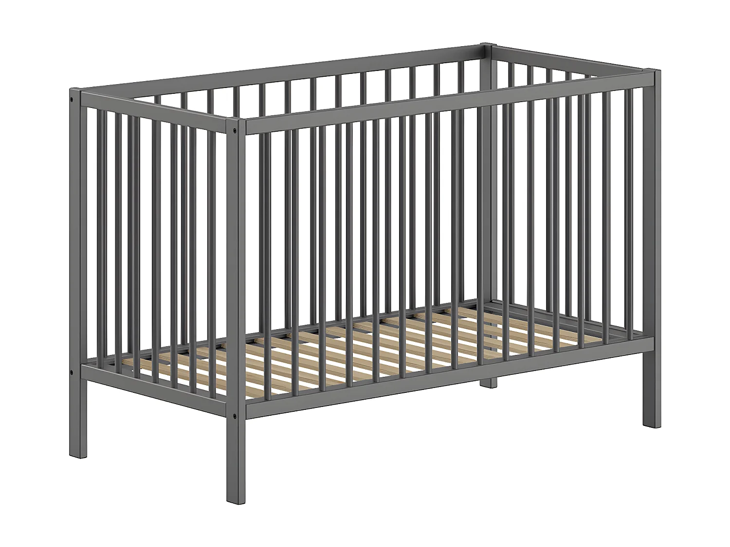 Lit bébé 60x120 sommier inclus Meryl Anthracite