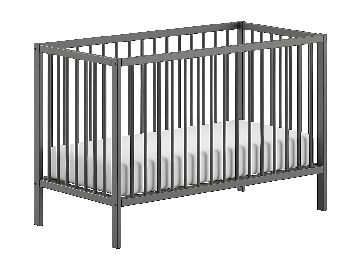 Lit bébé 60x120 sommier inclus Meryl Anthracite