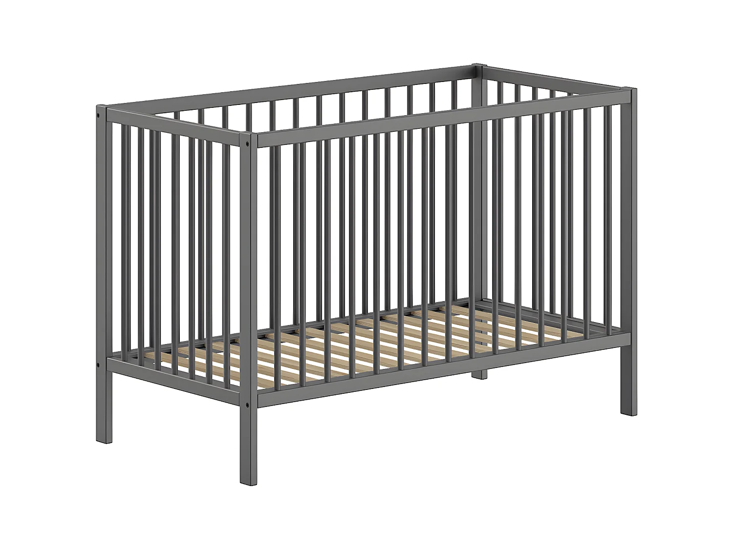 Lit bébé 60x120 sommier inclus Meryl Anthracite