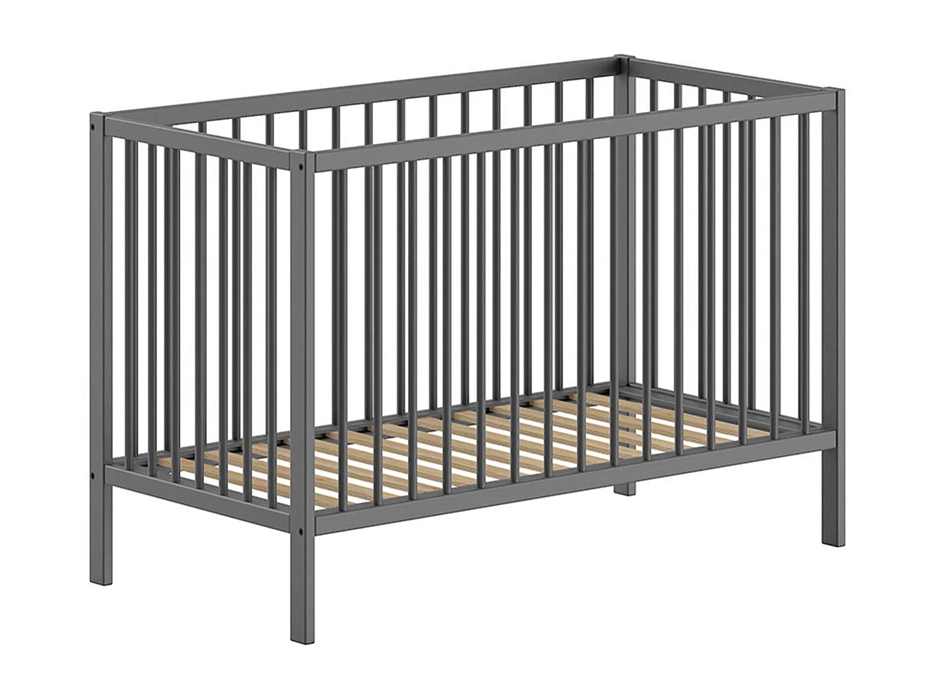 Lit Bébé à Barreaux "Dino" 60x120cm Anthracite