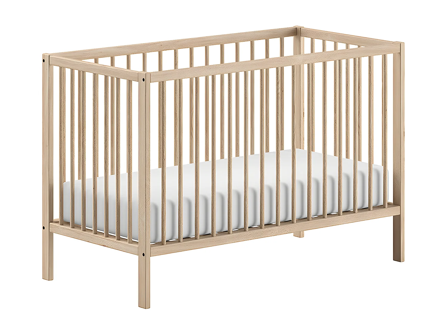 Lit bébé 60x120 sommier inclus Meryl Bois