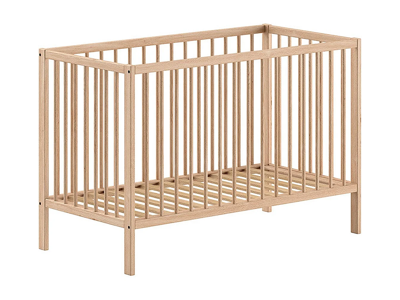 Lit Bébé à Barreaux "Dino" 60x120cm Naturel