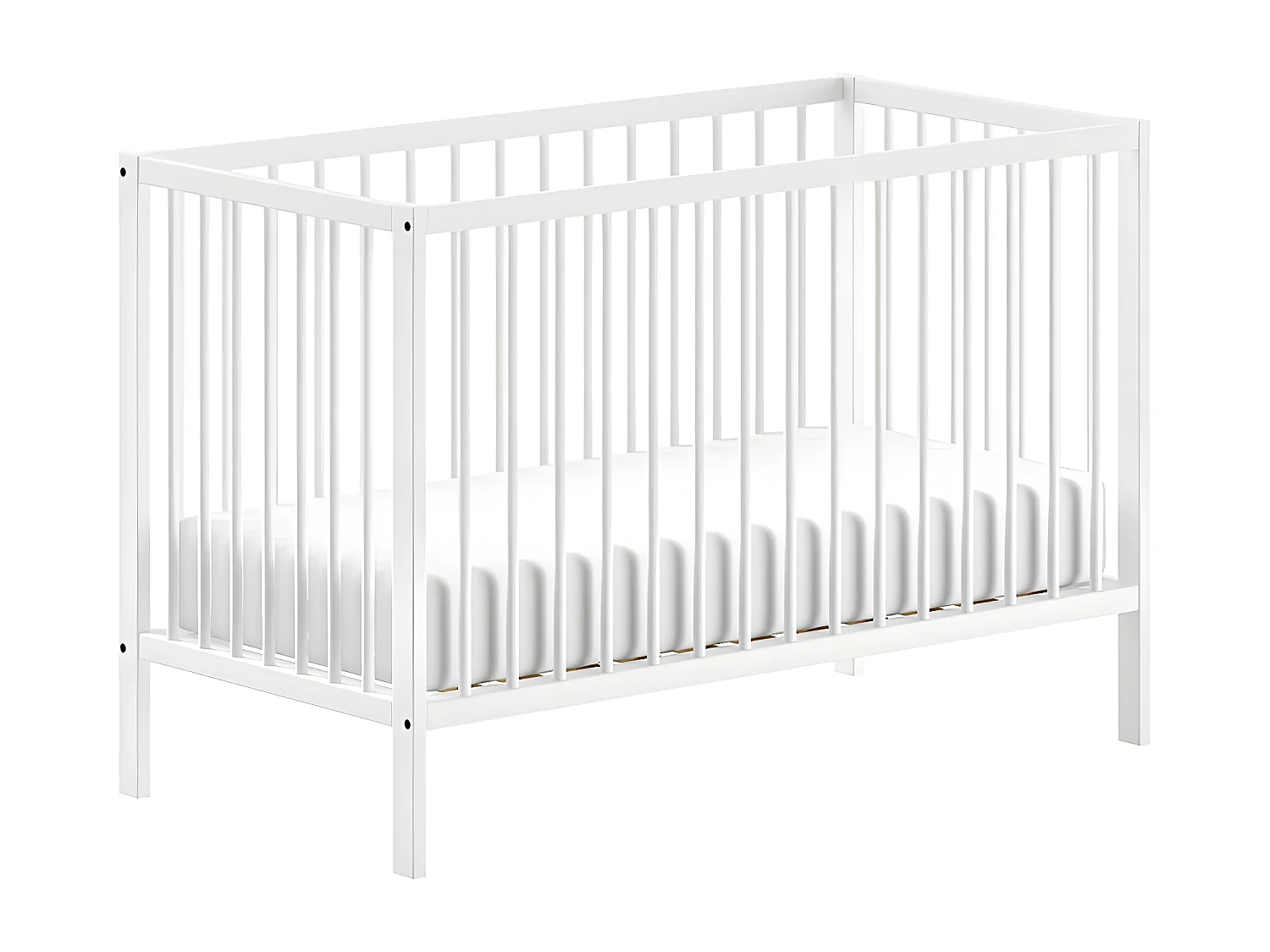 Lit bébé 60x120 sommier inclus Meryl Blanc